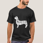 T-shirt Dachshund Funny Text Dog Tygraphy T Shirt (Devant)
