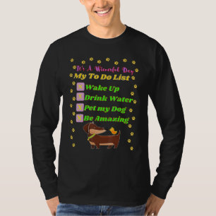 T-shirt Dachshund Funny Wiener Dog Pet Be Extraordinaire C