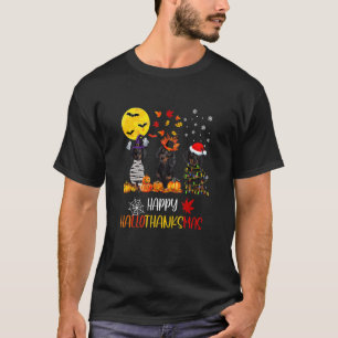 T-shirt Dachshund Halloween Happy HalloMerciMas Automne E