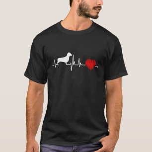 T-shirt Dachshund Heartbeat I Love My Dachshund