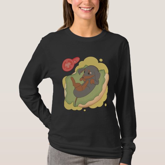 T-shirt Dachshund Hotdog (Devant)