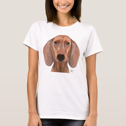 T-shirt Dachshund Illustration Plain (Devant)