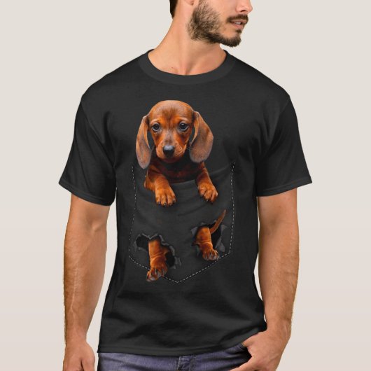 T-shirt Dachshund In My Cket  (Devant)