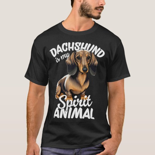 T-shirt Dachshund Is My Spirit Animal (Devant)