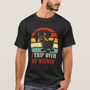 T-shirt Dachshund Je Voyage Sur Weiner-Dog Drôle Hommes Fe