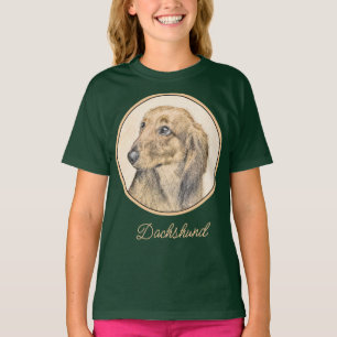 T-shirt Dachshund (Longhaerien) Peinture - Art Chien origi