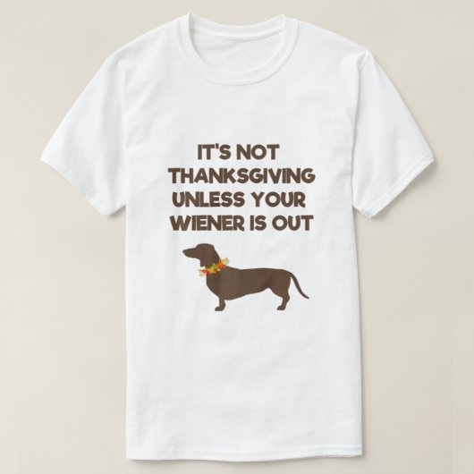 T-shirt Dachshund Lover Thanksgiving Day Dog Propriétaire (Design devant)
