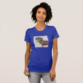 T-shirt Dachshund & Lunettes Rainbow Splash (Devant entier)
