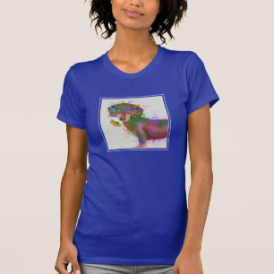 T-shirt Dachshund & Lunettes Rainbow Splash