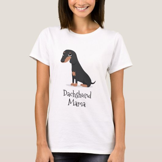 T-shirt Dachshund Mama (Devant)