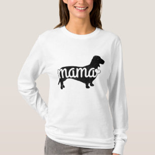 T-shirt Dachshund Mama Wiener Chien Doxie Maman Drôle Mign