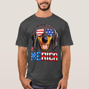 T-shirt Dachshund Merica 4 juillet T Kids Boys Chien Pupp