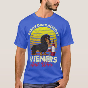 T-shirt Dachshund mignonne et conception de vin Doxie Dog