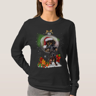 T-shirt Dachshund Miroir Ornement Décoration Noël Tre