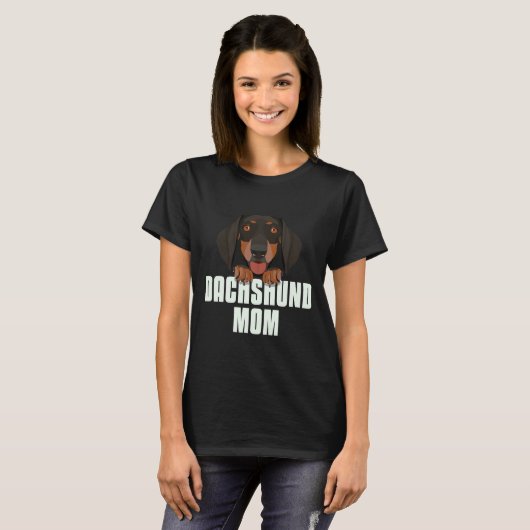 T-shirt Dachshund Mom Dog Mom (Devant entier)