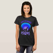 T-shirt Dachshund Mom Purple Blue Sunset (Devant entier)