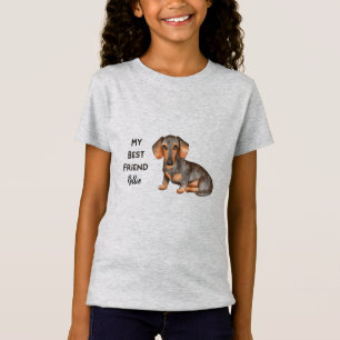 T-Shirt Dachshund Mon meilleur ami Personnalisé Nom de l'a