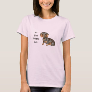 T-shirt Dachshund Mon meilleur ami Personnalisé Nom de l'a