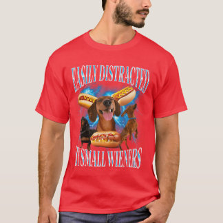 T-shirt Dachshund offensant drôle facilement distrait par