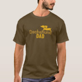 T-shirt Dachshund Papa Wiener Chien Daddy Chemise (Devant)