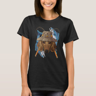 T-shirt Dachshund pêcheur extérieur chien pêcheur mignon v