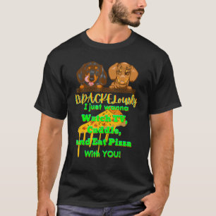 T-SHIRT DACHSHUND PET AMUSANT WIENER CHIEN TV CUDDDET ET M