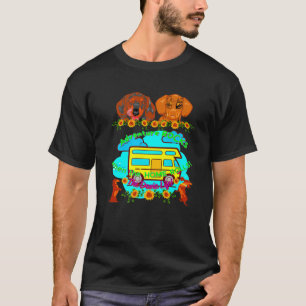 T-SHIRT DACHSHUND PET FUNNY WIENER AMOUREUX DES CHIENS AVE