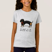 T-Shirt Dachshund pourri (S noir & tan) mignon chien (Devant)