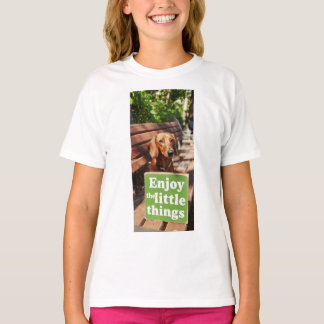 T-shirt Dachshund Profitez des petites choses