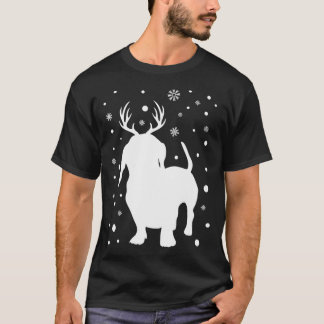 T-shirt Dachshund Reindeer Christmas Chien de race