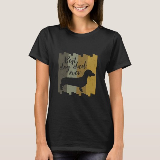 T-shirt Dachshund Retro Dachshund Lid (Devant)