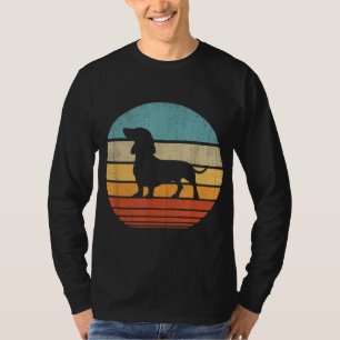 T-shirt Dachshund Retro Vintage 60s les années 70 Sunset W