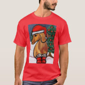 T-shirt Dachshund Rouge (Devant)