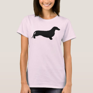T-shirt Dachshund silhouette noire + vos idées