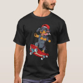 T-shirt Dachshund Skateboard  Wiener Dog Funny Skateboardi (Devant)