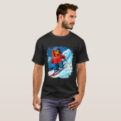 T-shirt Dachshund ski  (Devant entier)