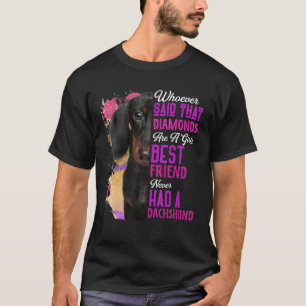 T-shirt Dachshund Sont Une Fille Meilleur Ami Chien Mama M
