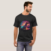 T-shirt Dachshund Synthwave 80s Retrowave Aesthetic  1 (Devant entier)