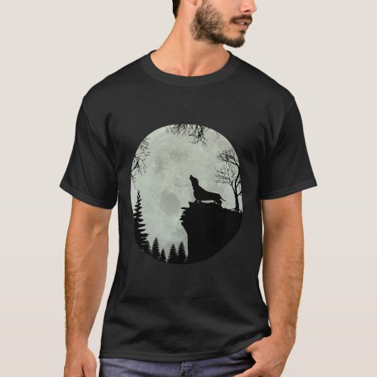 T-shirt Dachshund Teckel Dachshund Moon (Devant)