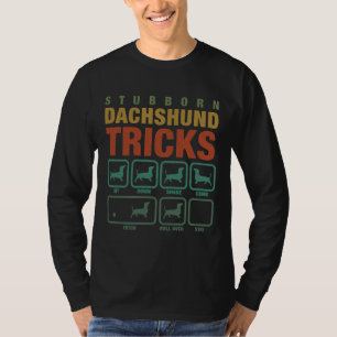 T-shirt Dachshund têtu Tricks drôle Maman papa Amoureux de