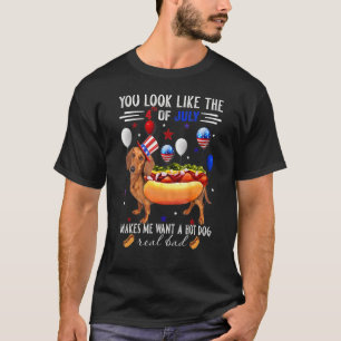 T-shirt Dachshund Tu As L'Air Du 4 juillet Me Faire Wa