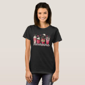 T-shirt Dachshund Valentine Café Coeur Femmes Valentines (Devant entier)