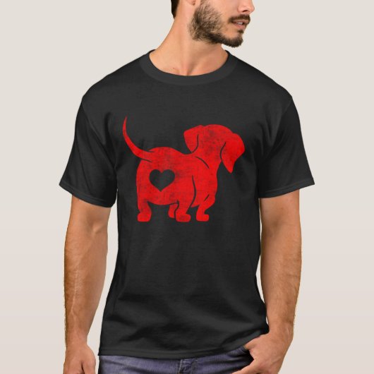 T-shirt Dachshund Weenie Dog Lover Valentines Day For Wome (Devant)