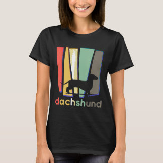 T-shirt Dachshund Weiner Chien Vintage Rétro Mère Papa Cad
