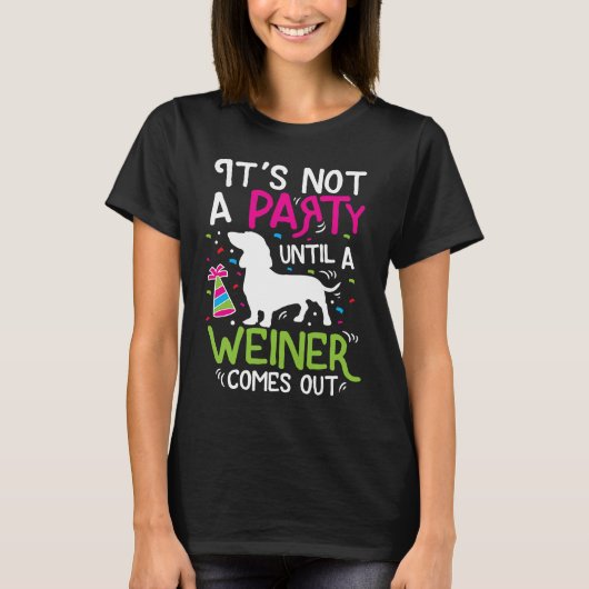 T-shirt Dachshund Weiner Dog Funny (Devant)