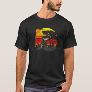 T-shirt Dachshund Wiener Dog Coucher de soleil Jardin Natu