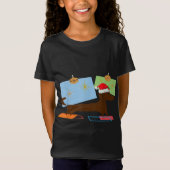 T-Shirt Dachshund Wiener Dog Retro Mid Century Moderne Chr (Devant)