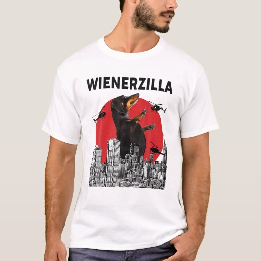 T-shirt Dachshund Wienerzilla (Devant)