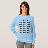 T-shirt Dachshunds en lignes (Devant entier)