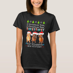 T-shirt Dachshunds Pajama de Noël Xmas Tree hiver